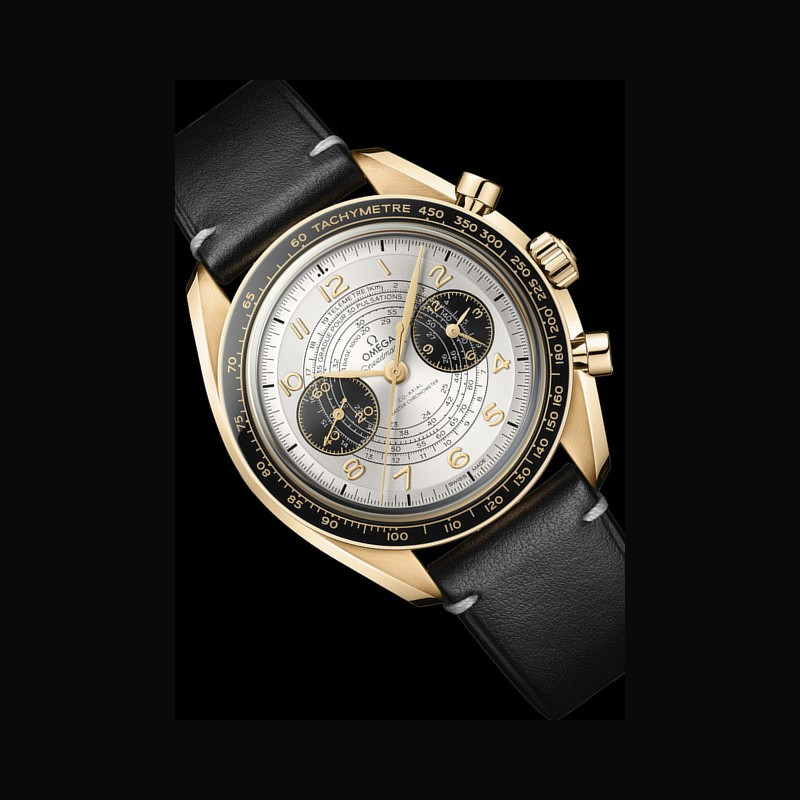 IWC Style Speedmaster Moonwatch 133 Silver Dial / Leather detail 3