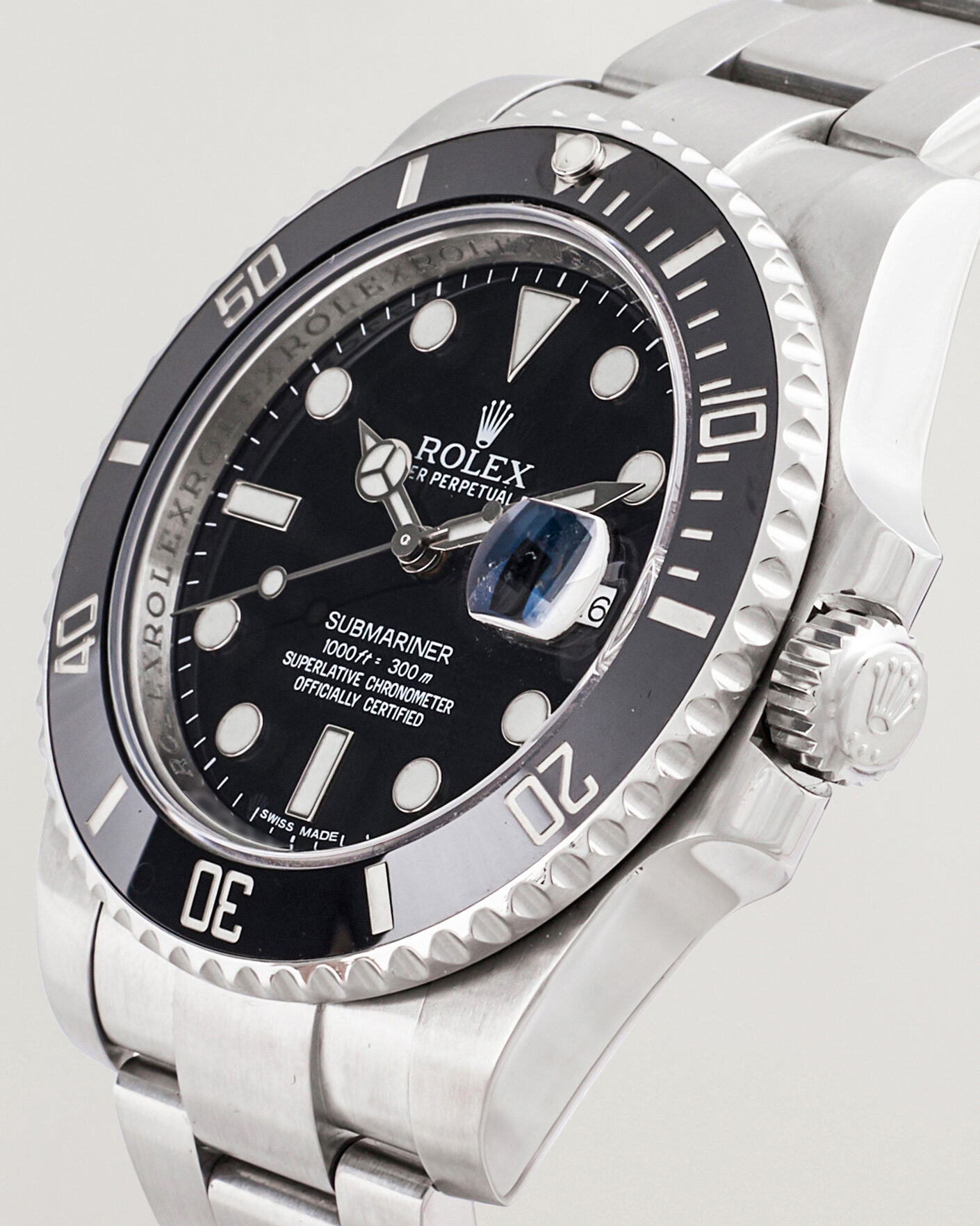 Rolex Style Submariner Date 135 White Dial / Steel detail 4