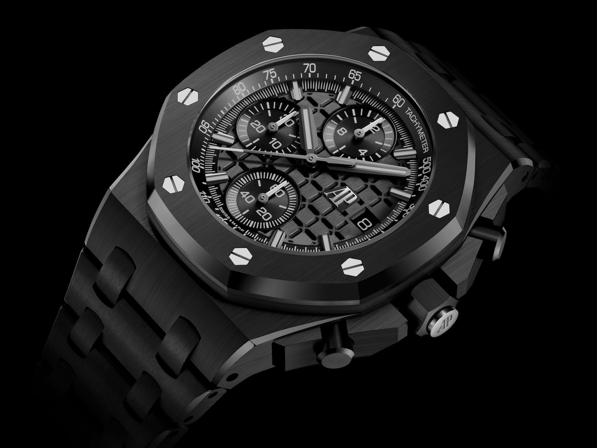 AP Style Royal Oak Offshore 42 Chrono Black Mega Tapisserie detail 2
