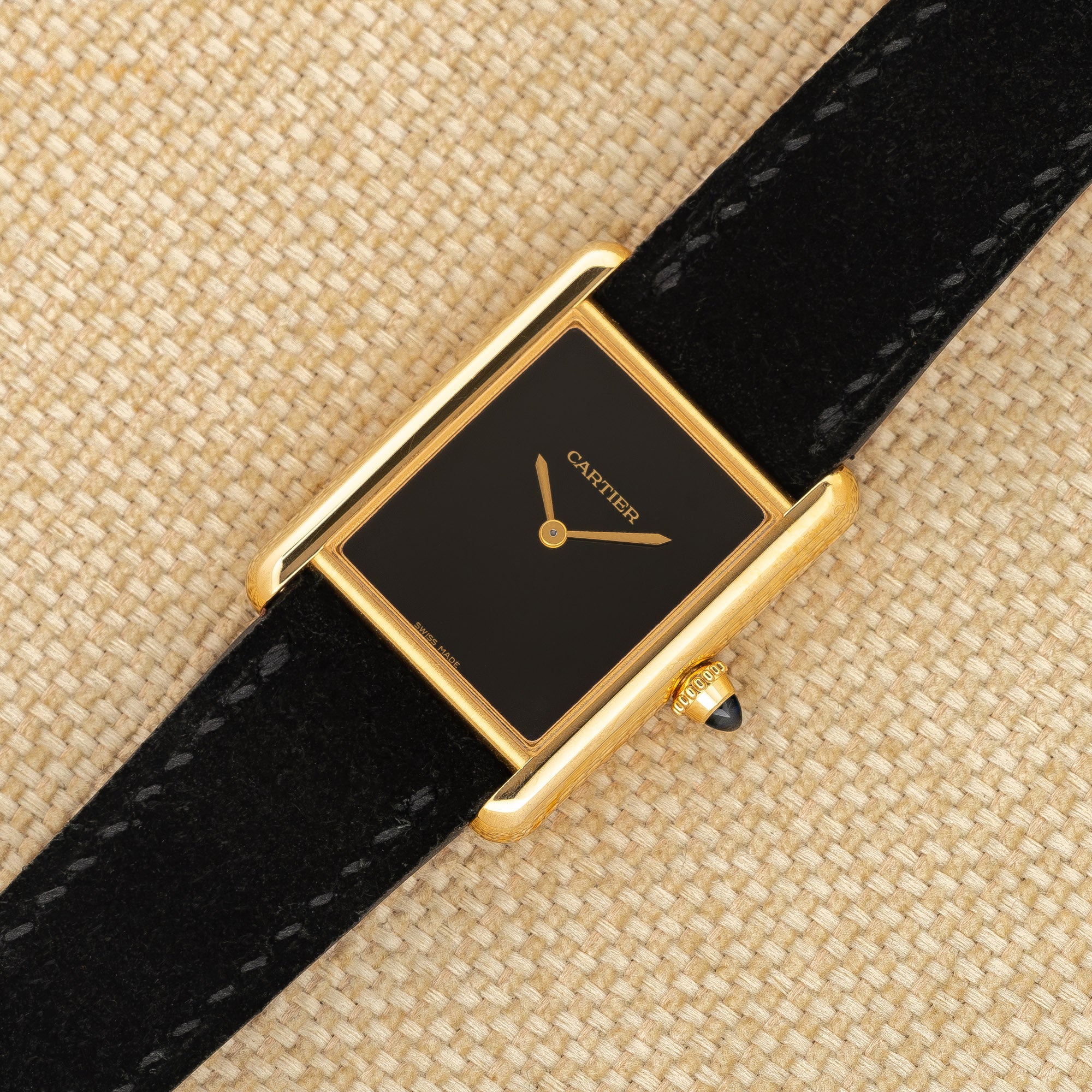 Hublot Style Tank Louis 158 Black Dial / Steel detail 4
