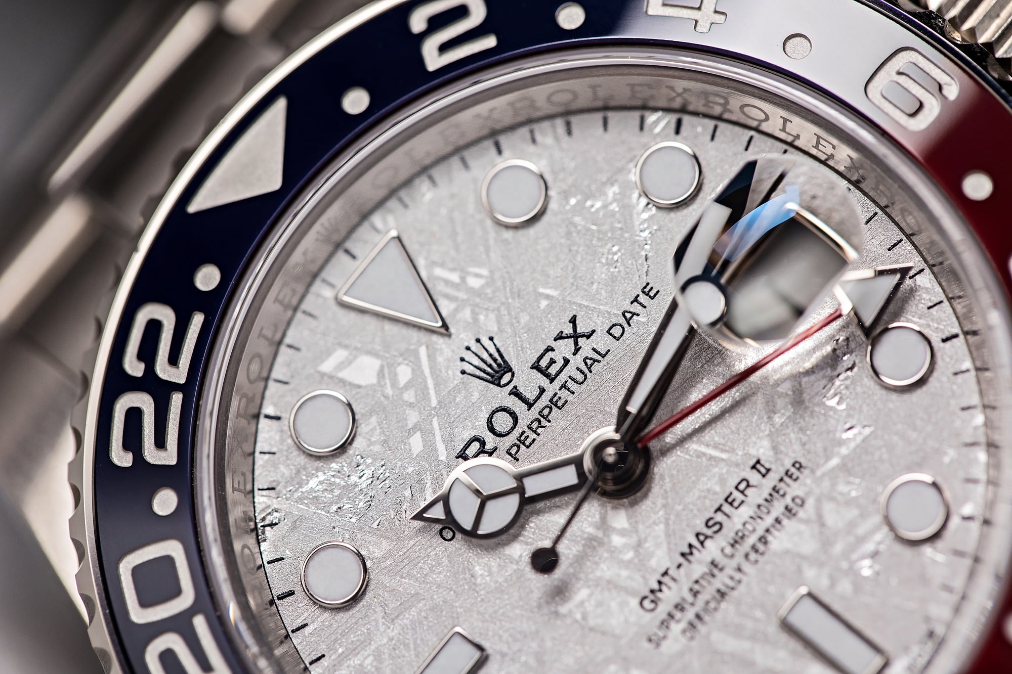 Rolex Style Pilot Mark XVIII 159 Meteorite Dial detail 3