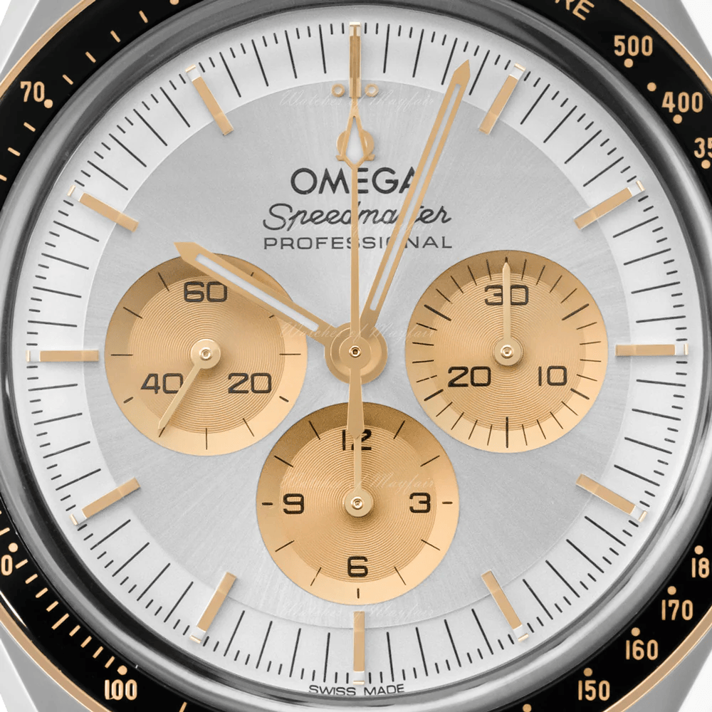 Cartier Style Speedmaster Moonwatch 167 Silver Dial / Leather detail 3