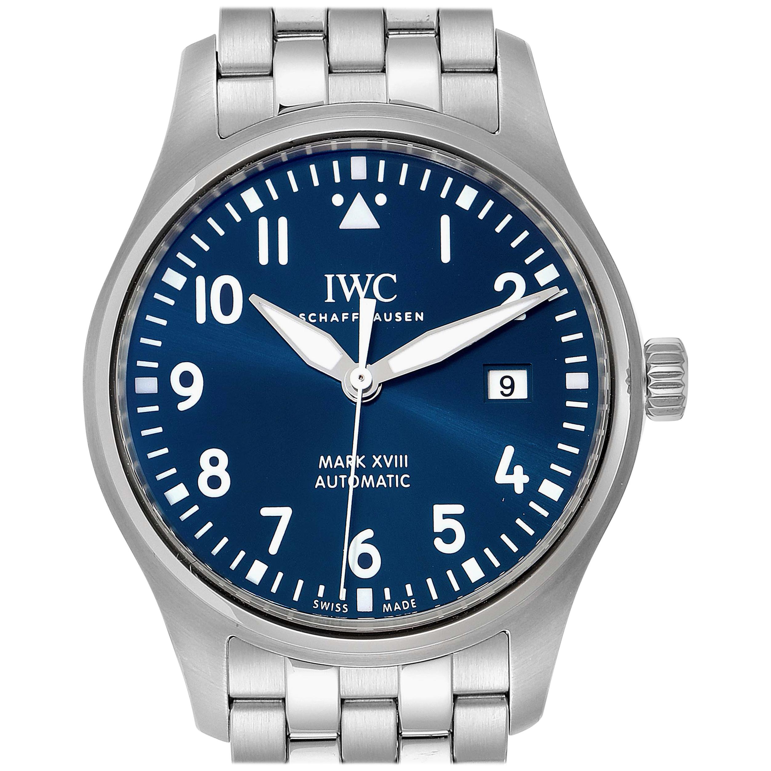Tag Heuer Style Pilot Mark XVIII 176 Blue Dial / Steel detail 2