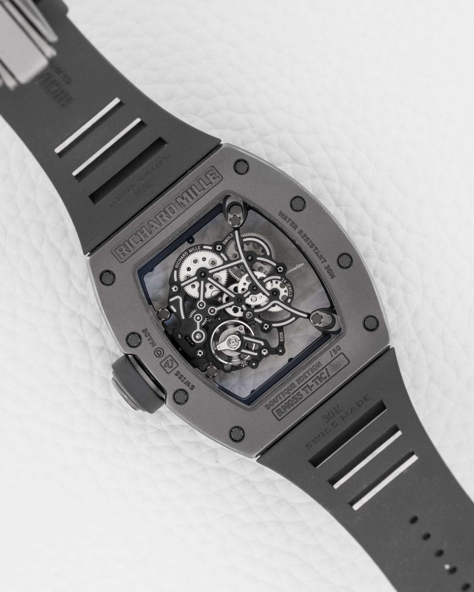 Richard Mille Style Santos Medium 180 Ceramic Bezel detail 2