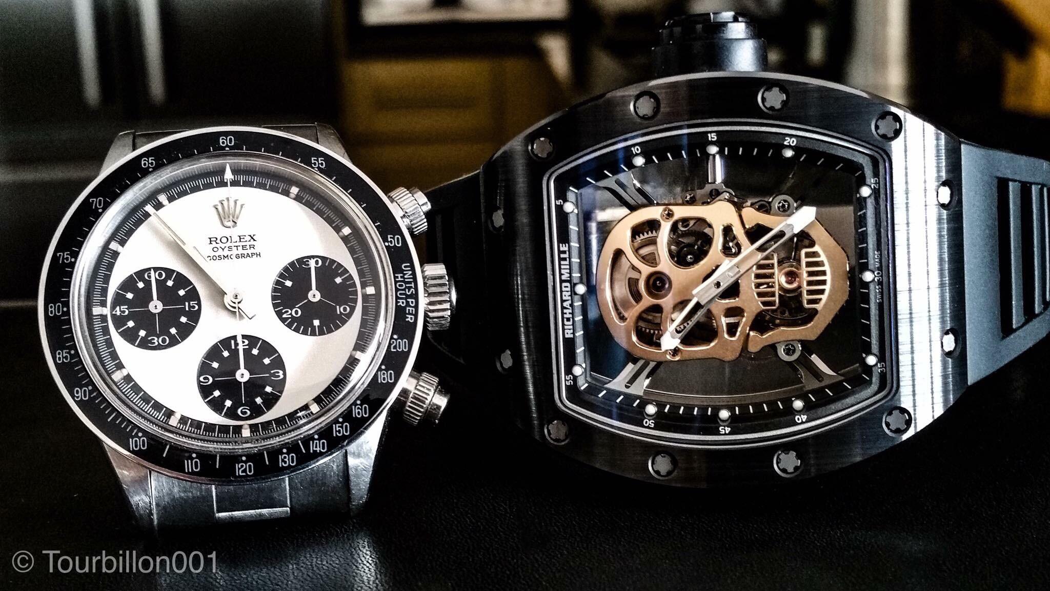 Richard Mille Style Daytona Chrono 181 Silver Dial / Leather detail 4