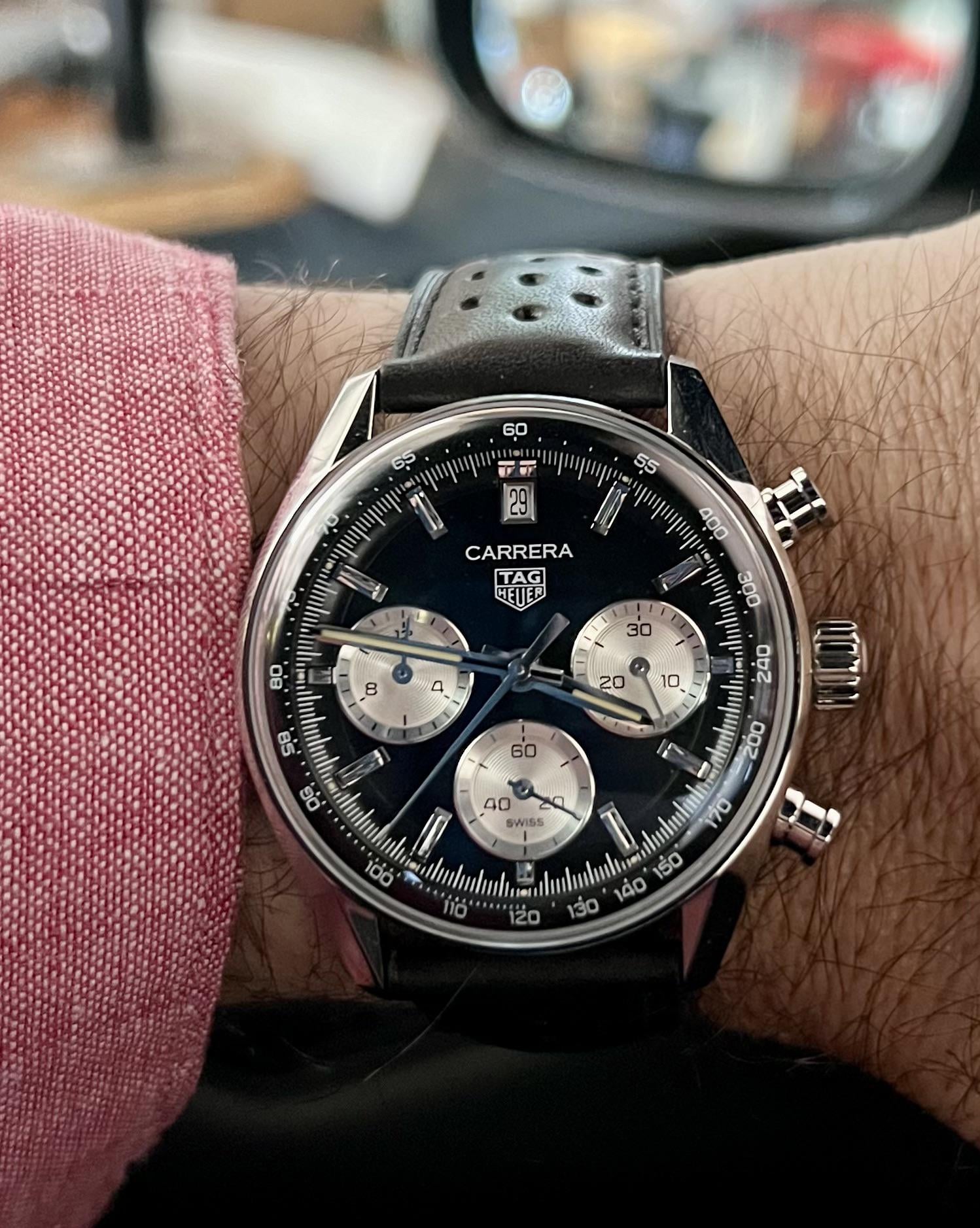 Tag Heuer Style Carrera Chrono 198 Meteorite Dial detail 3