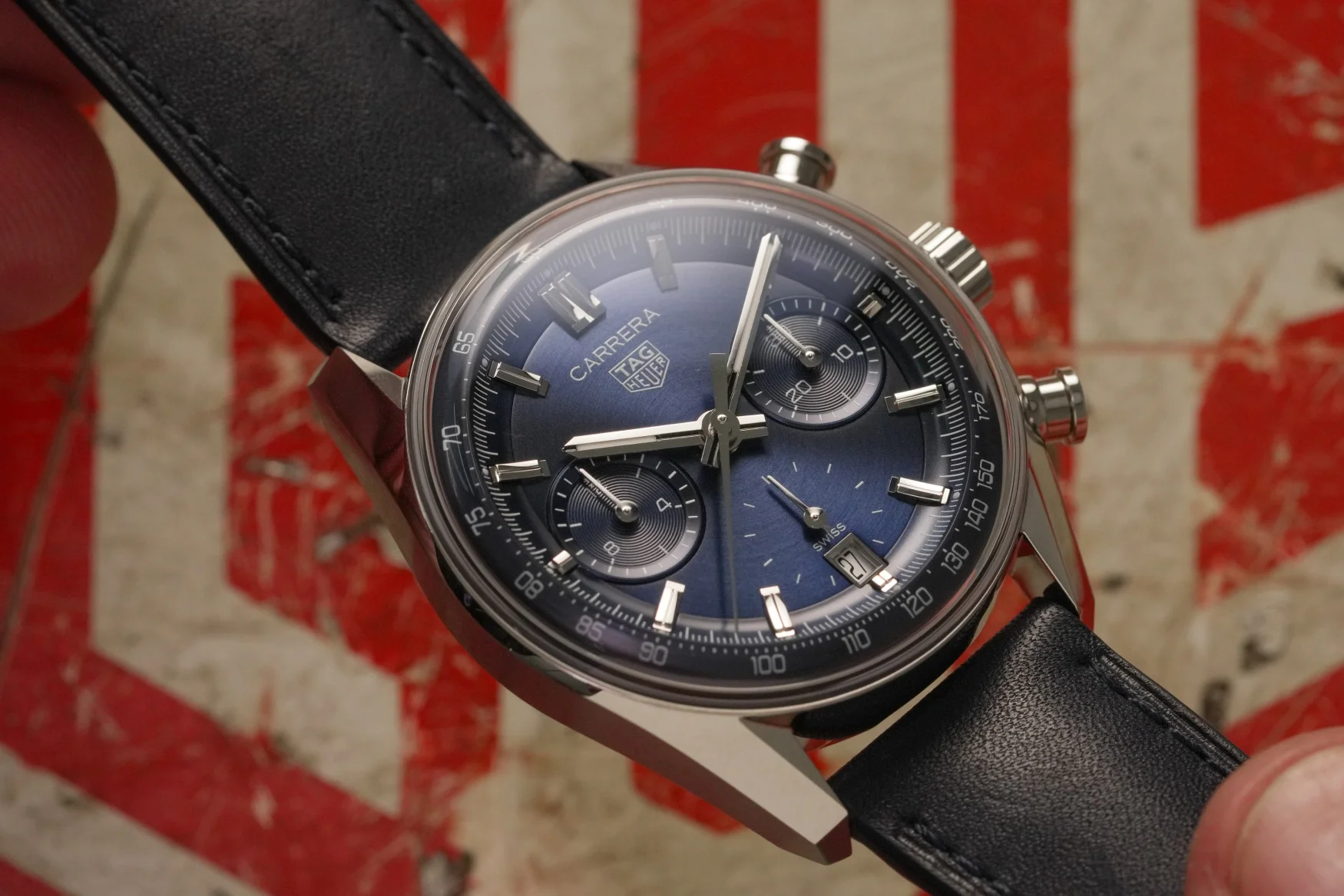 Tag Heuer Style Carrera Chrono 198 Meteorite Dial detail 4