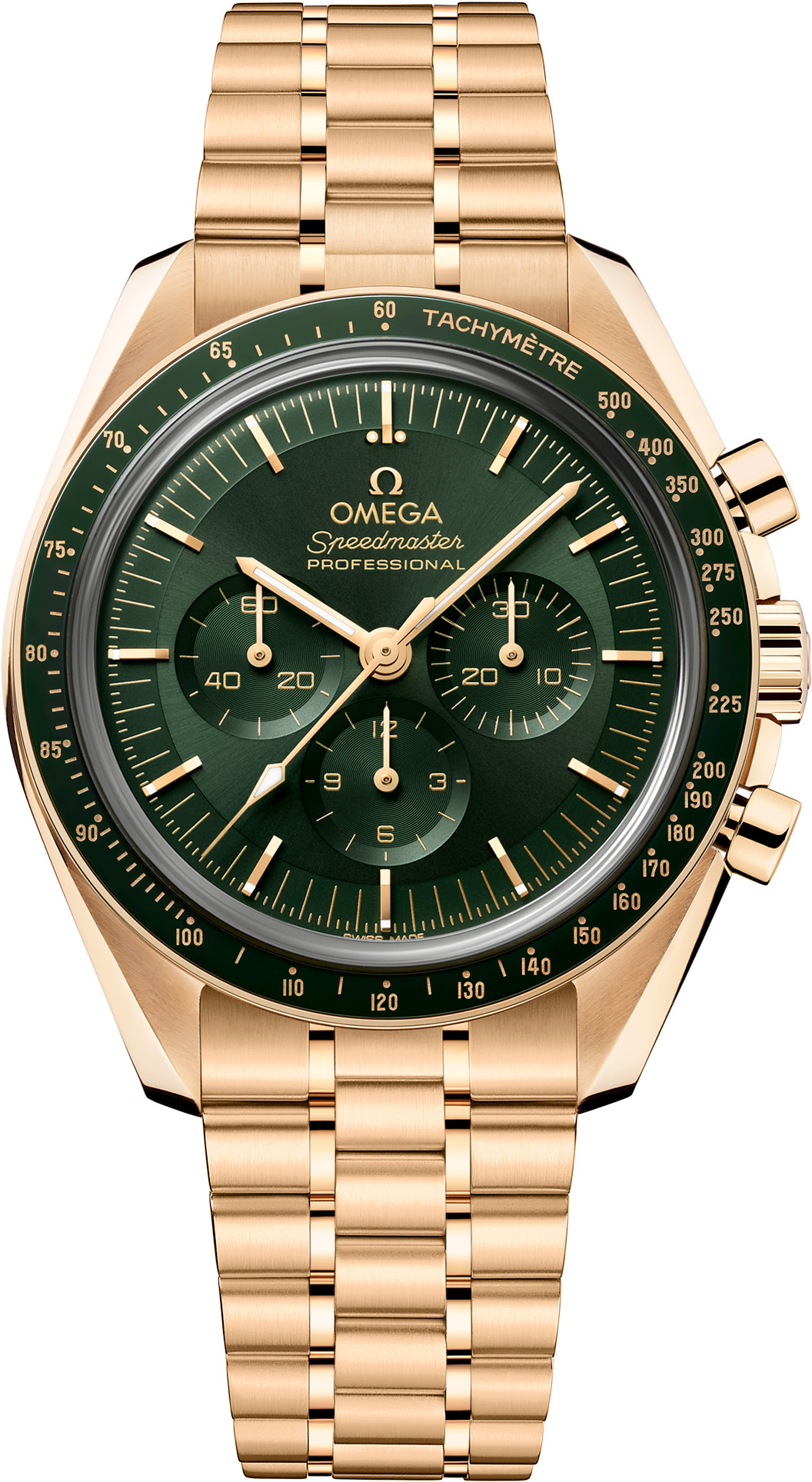 IWC Style Speedmaster Moonwatch 211 Green Dial / Steel detail 3