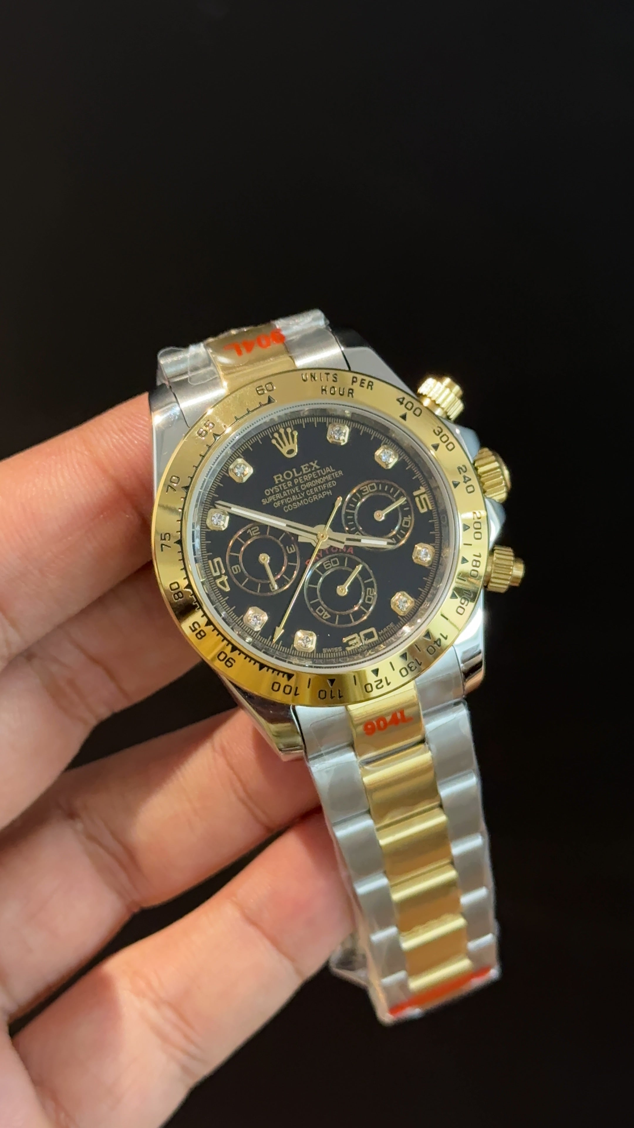 Cartier Style Daytona Chrono 212 Two-Tone Gold detail 3