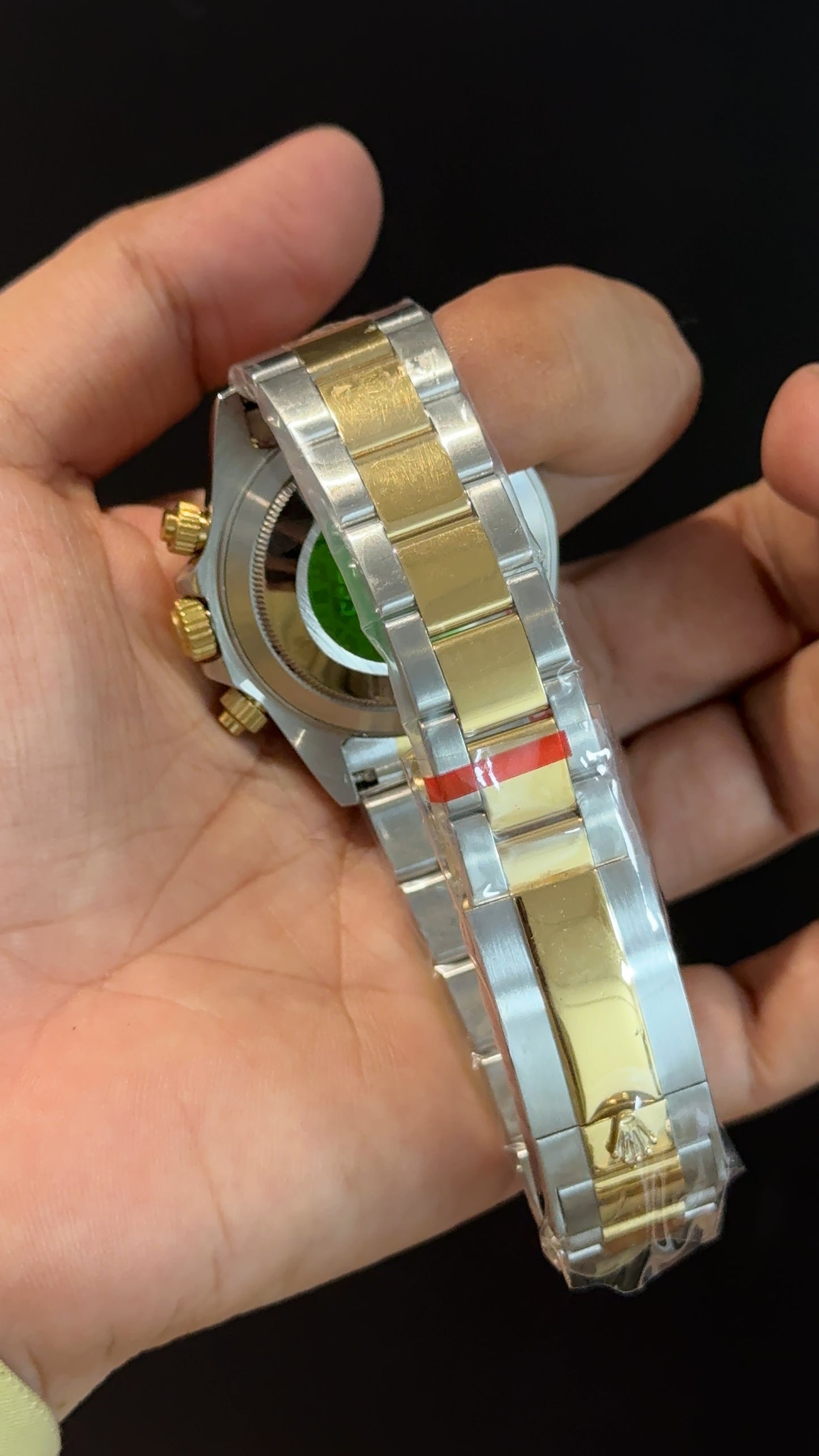 Cartier Style Daytona Chrono 212 Two-Tone Gold detail 4