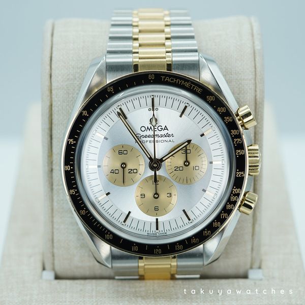 Rolex Style Speedmaster Moonwatch 214 Two-Tone Gold detail 3