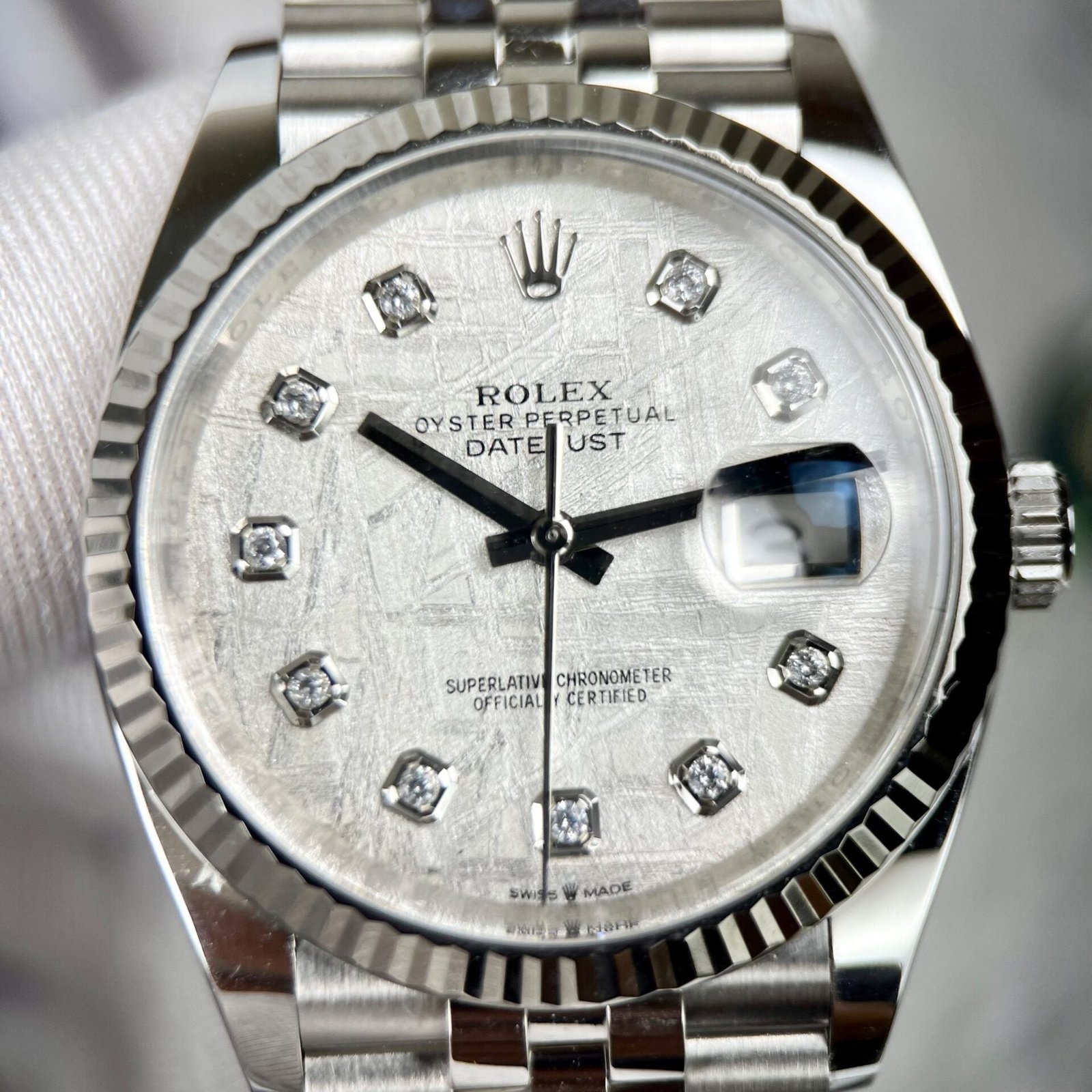 PP Style Datejust 41 230 Meteorite Dial detail 2