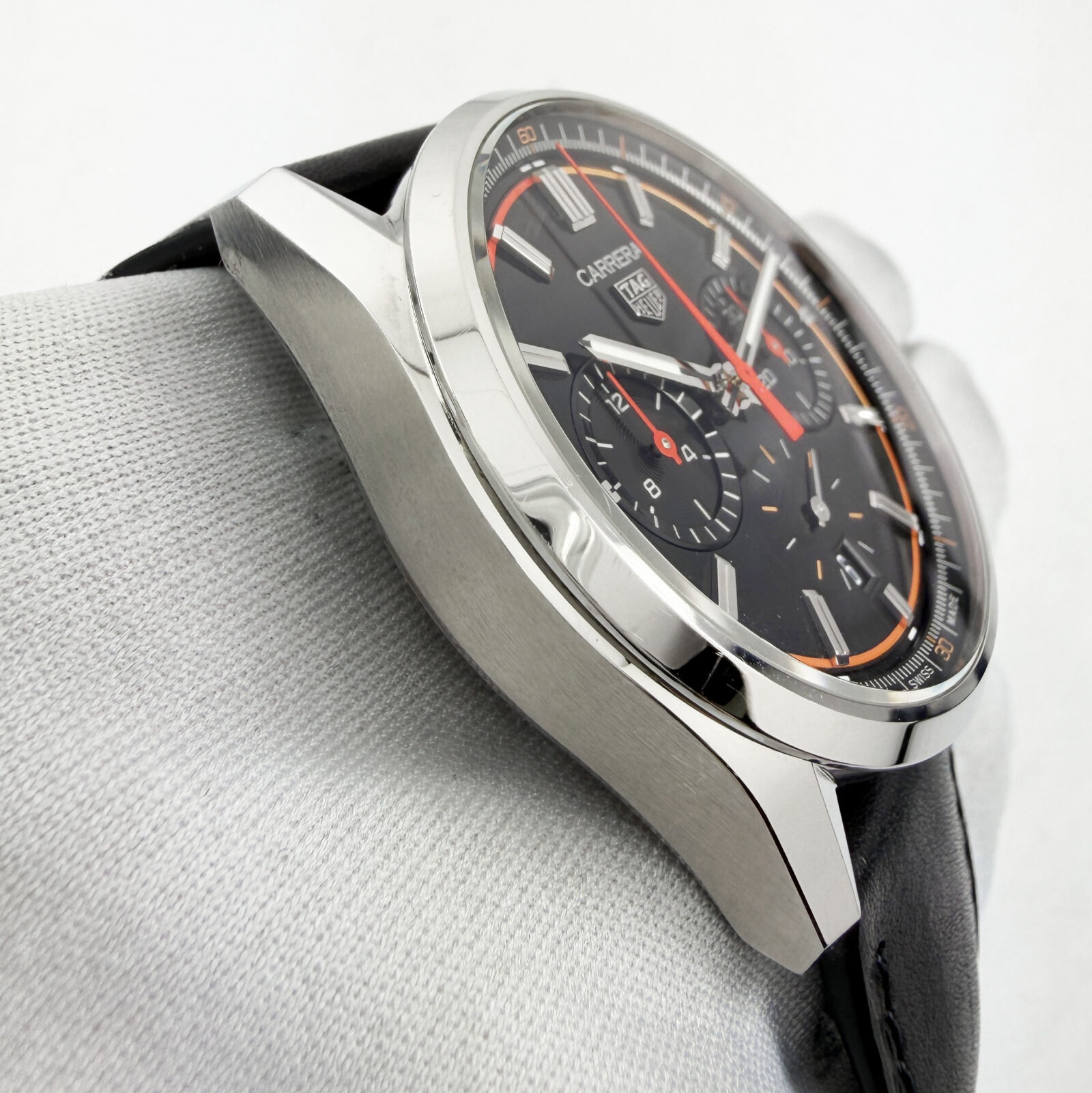 Panerai Style Carrera Chrono 232 Black Dial / Steel detail 3
