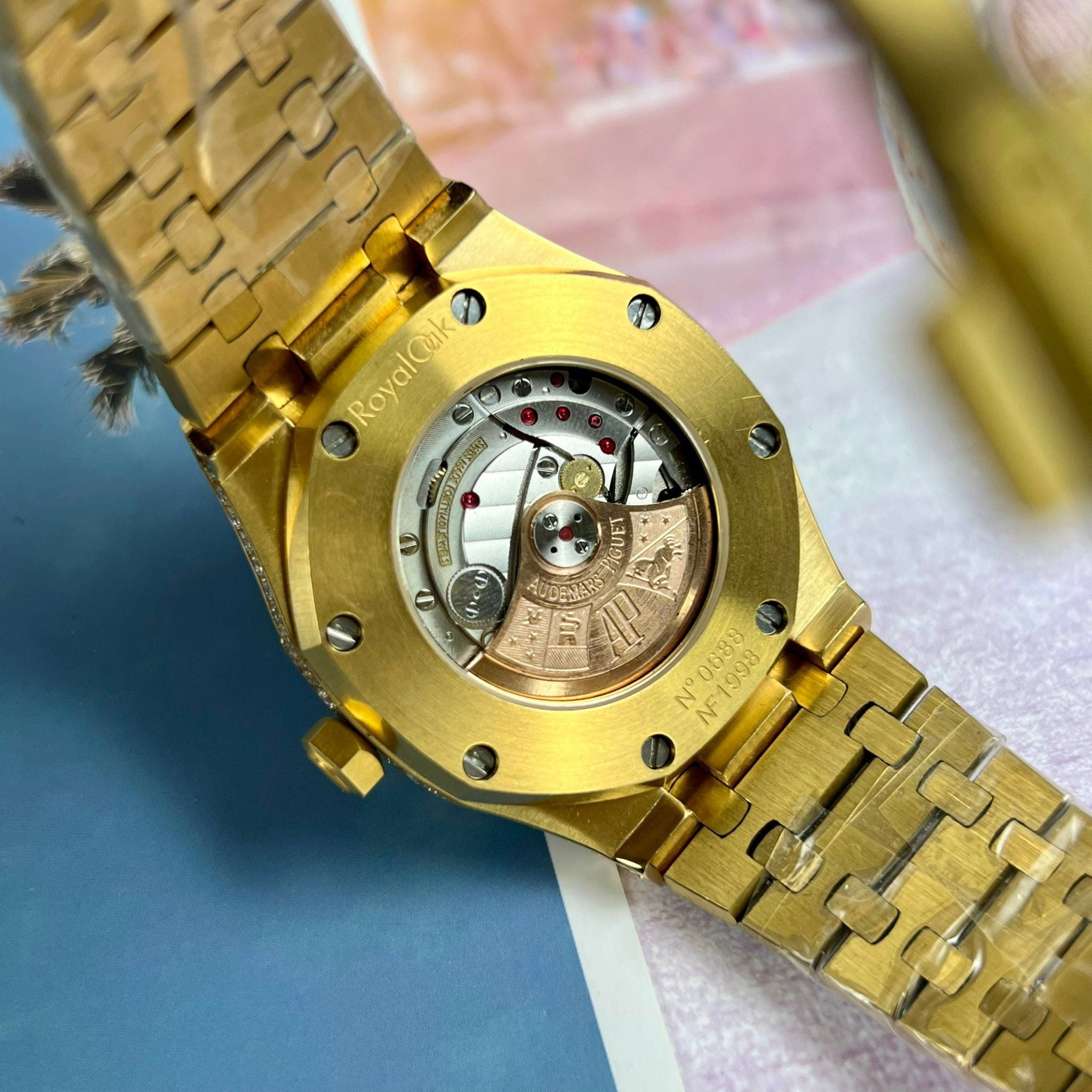 Panerai Style Royal Oak 41 235 Full Gold detail 4