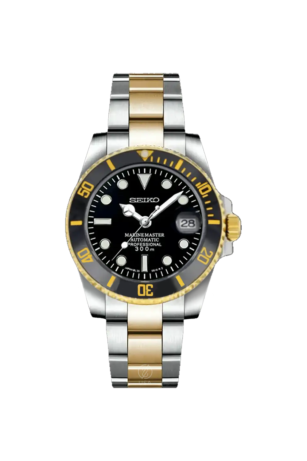 Panerai Style Submariner Date 240 Two-Tone Gold detail 4