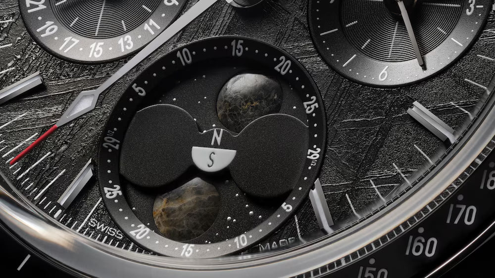 IWC Style Speedmaster Moonwatch 243 Meteorite Dial detail 3