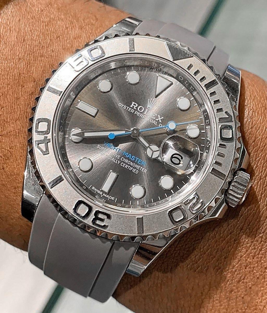 Rolex Style Yacht-Master 40 245 Grey Dial / Rubber detail 2