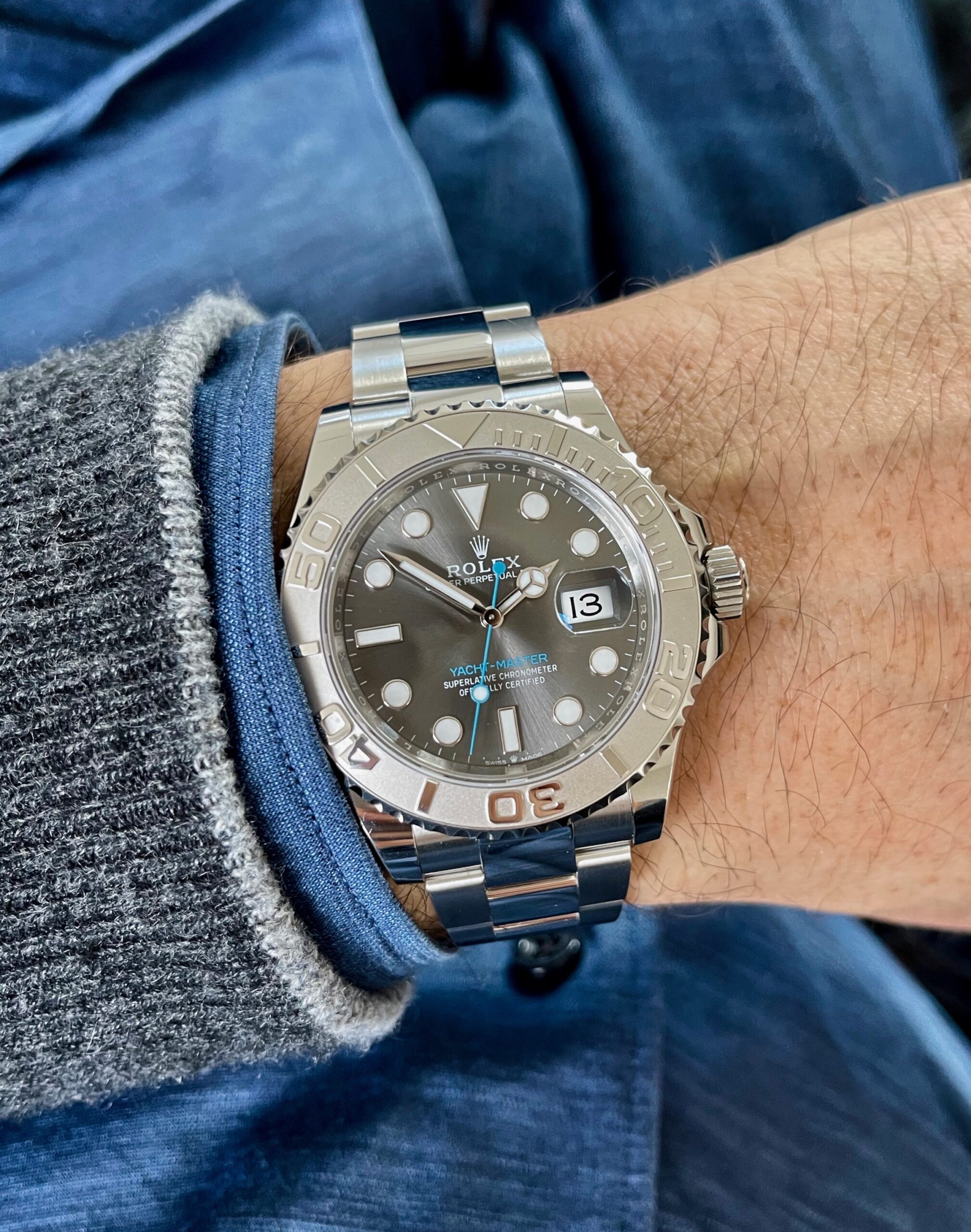 Rolex Style Yacht-Master 40 245 Grey Dial / Rubber detail 3