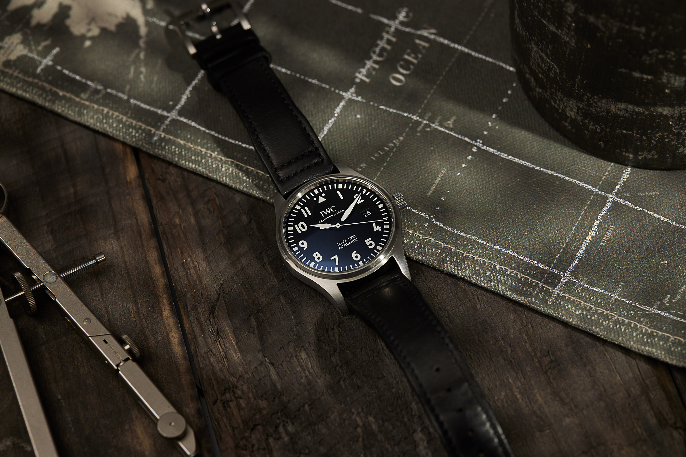 Rolex Style Pilot Mark XVIII 247 Full Gold detail 2