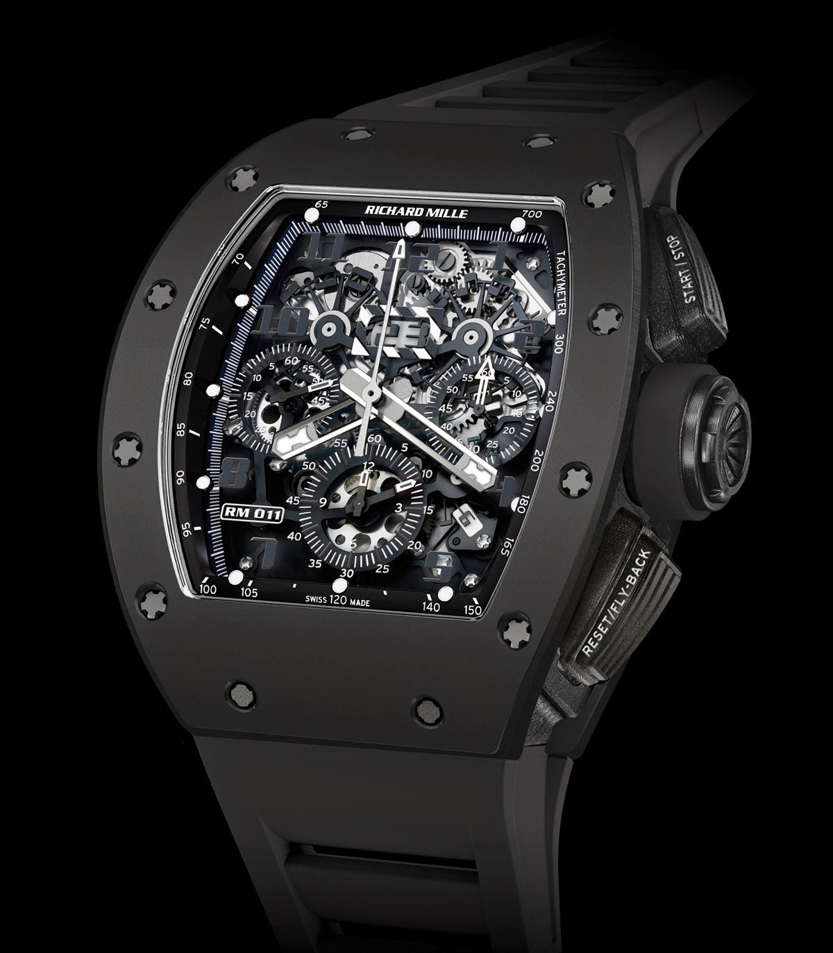 Richard Mille Style RM 011 Flyback Carbon Black detail 4